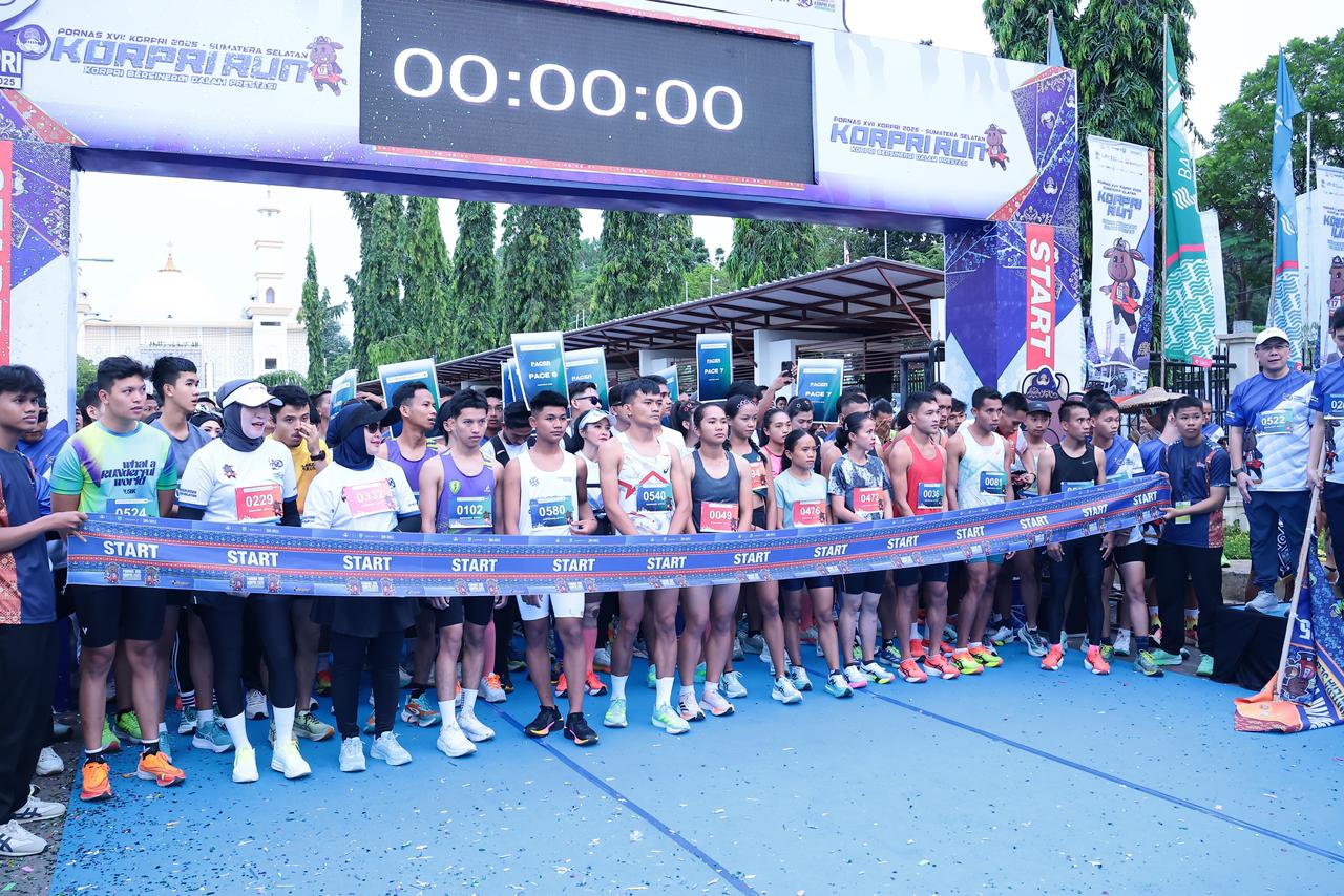 Ribuan ASN dan Masyarakat Ikuti Korpri Run Tahun 2025 di Palembang, Wujudkan Semangat Sehat dan Kebersamaan