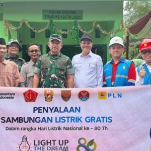 PLN ULP Muara Enim Sukses Dukung TMMD Kodim 0404, Wujudkan Terangnya Listrik di Desa