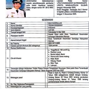 Kades Tanam Buah Masuk DPO, Diduga Korupsi Dana Desa 2022–2023