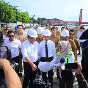 Revitalisasi Air Mancur yang menjadi Titik Nol Kota Palembang dan Pelataran Benteng Kuto Besak