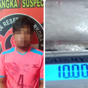 Polres Muara Enim Tangkap Pengedar Sabu 10 Gram Siap Edar di Tengah Malam