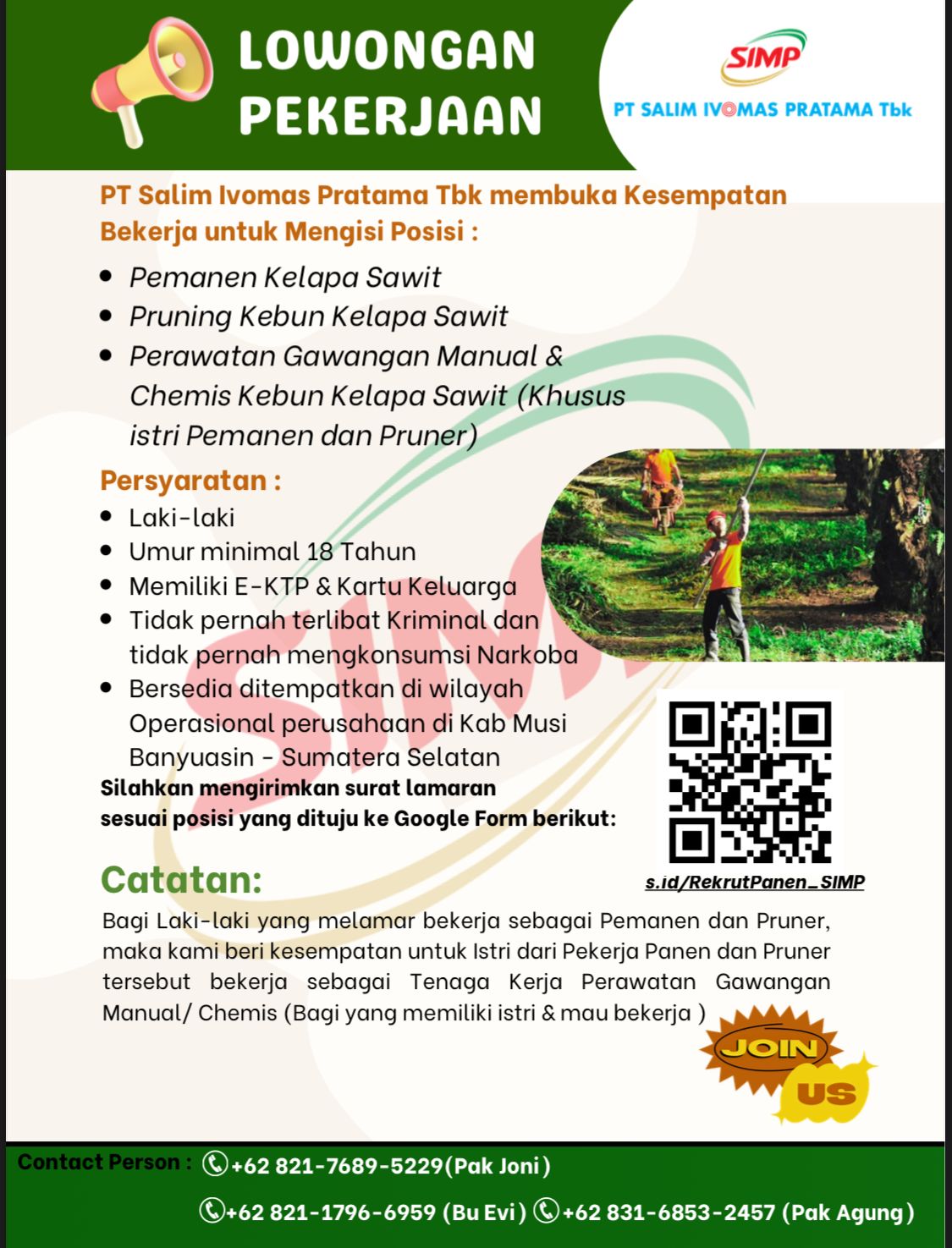 Ayo Warga yang ber KTP Muba ini Loker Terbaru di Perkebunan Sawit di Muba