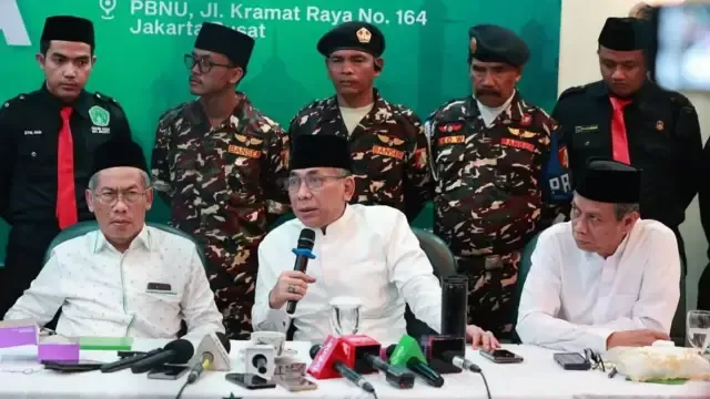 Gus Yahya Kumpulkan Pengurus Wilayah di Markas PBNU Setelah Dipecat, Banser Siaga di Luar Gedung