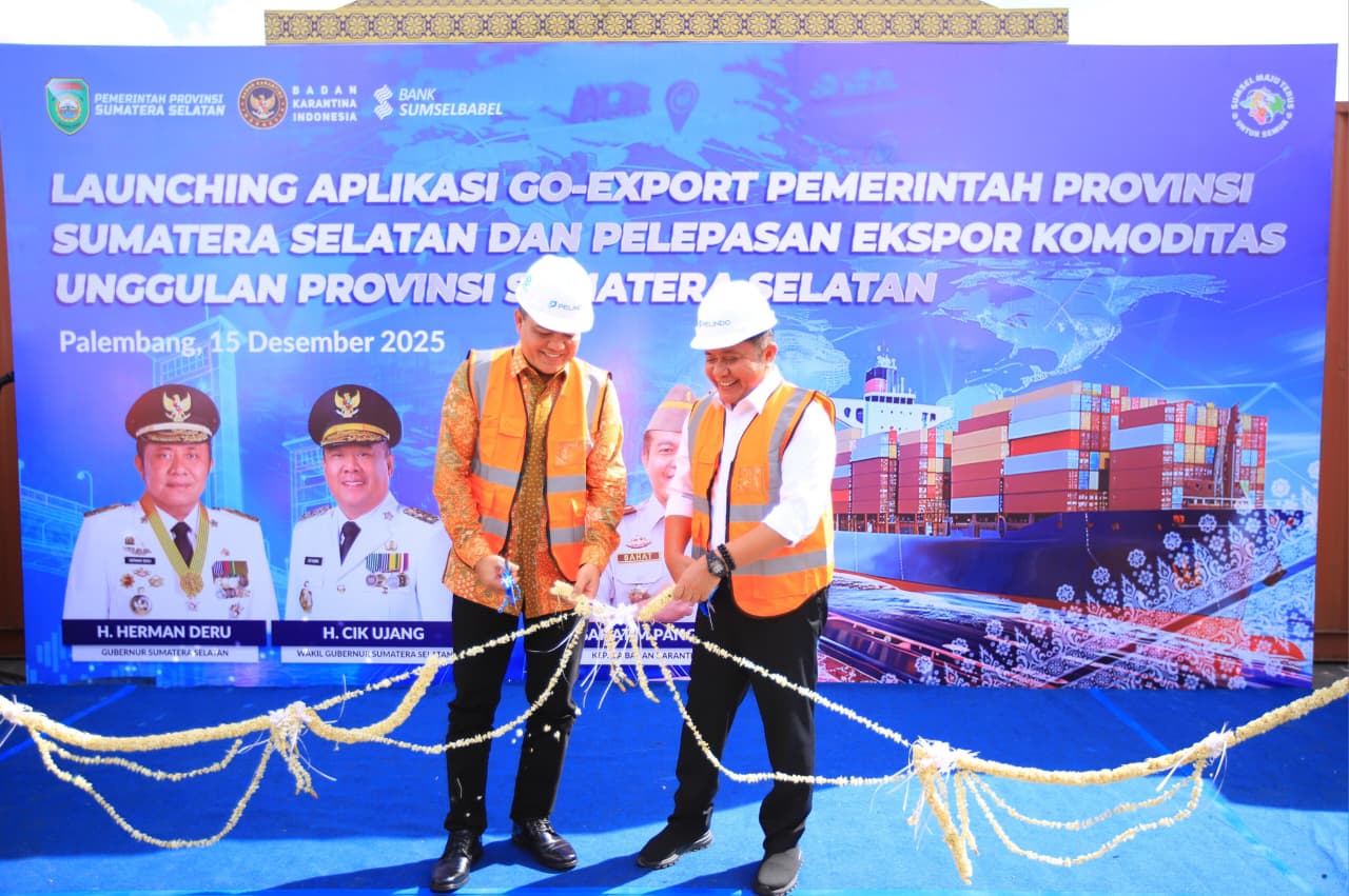 Launching Aplikasi Go-Export dan Pelepasan Ekspor Komoditas Unggulan Pemerintah Provinsi Sumsel