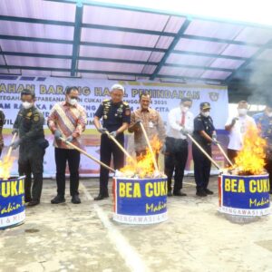 Pemusnahan Barang Hasil Penindakan Eks Tegahan Kepabeanan dan Cukai Tahun Anggaran 2025