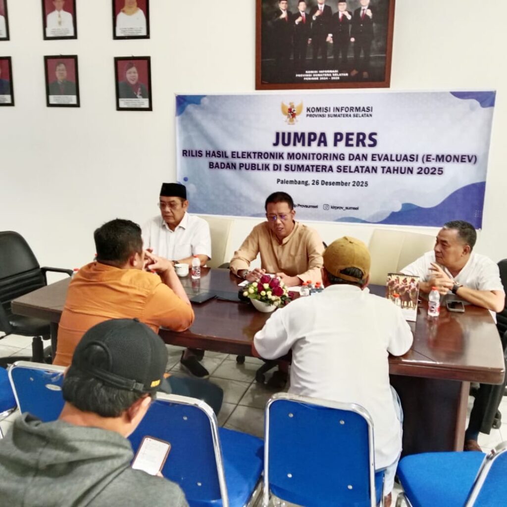 KI Sumsel Umumkan Hasil E-Monev, 49 Badan Publik Raih Predikat Informatif