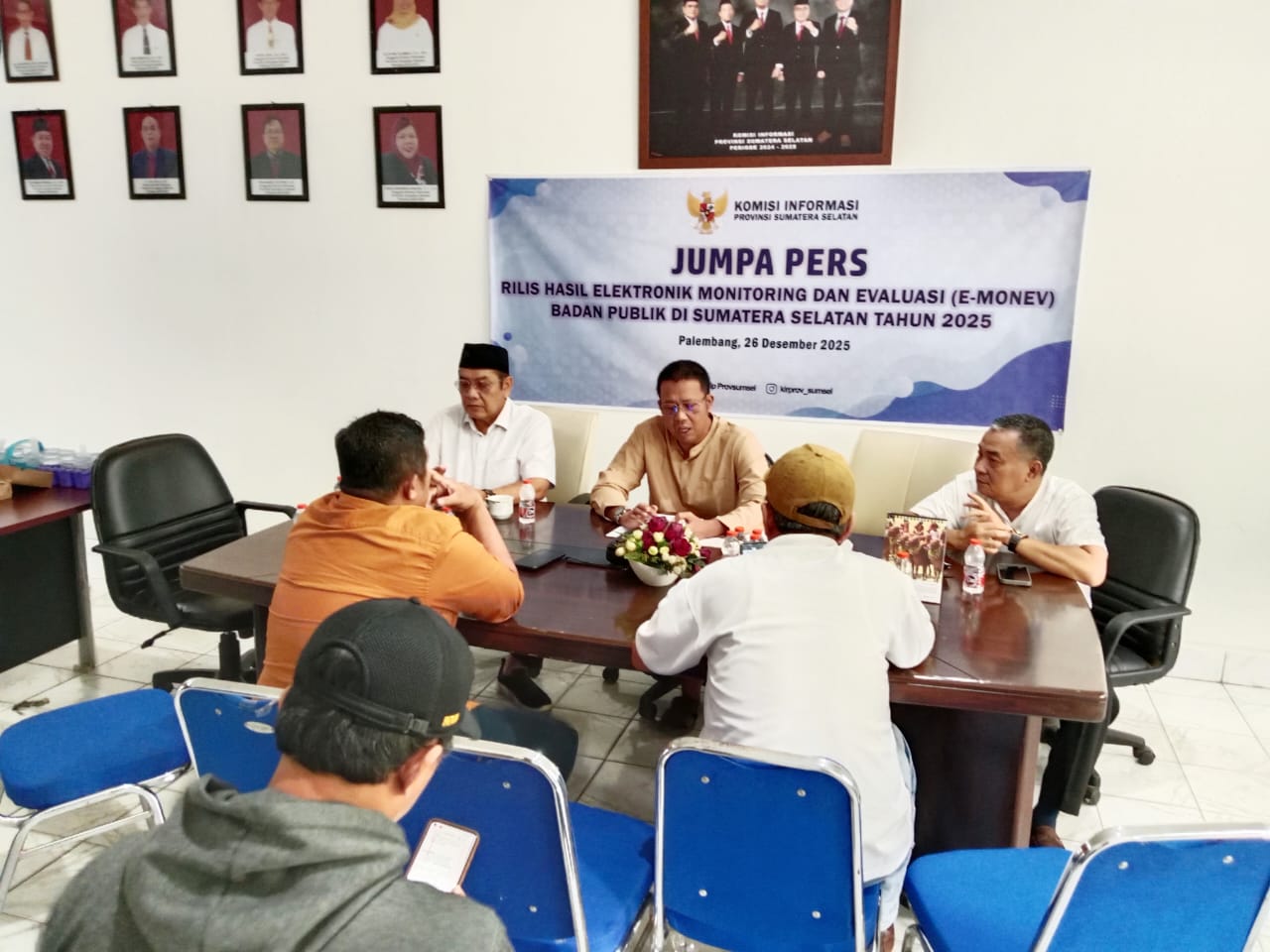 KI Sumsel Sampaikan Hasil E-Monev, 49 Badan Publik Raih Predikat Informatif