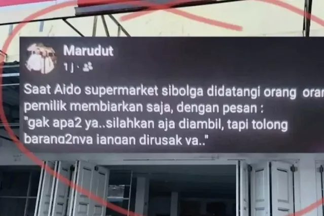 Mulia Banget, Pemilik Minimarket di Sibolga ini, Tulis Pesan Haru Usai Tokonya Dijarah Warga