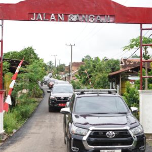 Peresmian Peningkatan Jalan Sangaji di Desa Pulau Harapan, Kecamatan Sembawa, Banyuasin