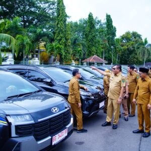 Bupati Muba Toha Tohet Cek Fisik Puluhan Kendaraan Operasional Desa