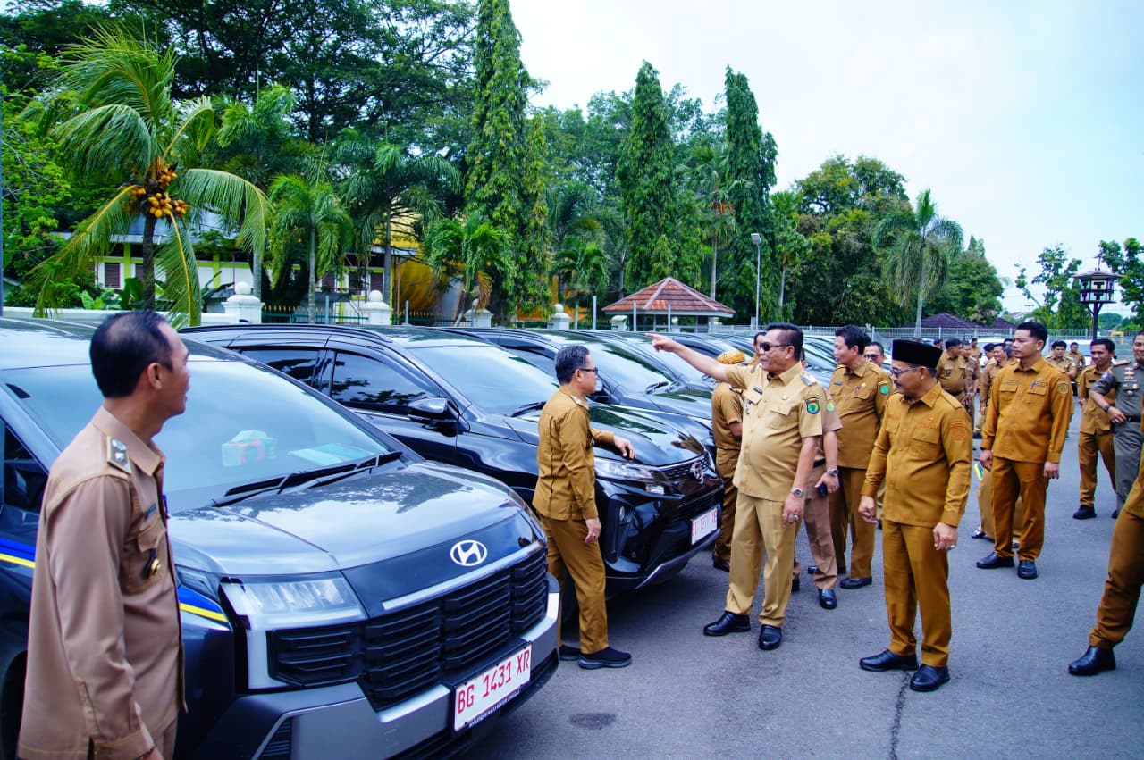 Bupati Muba Toha Tohet Cek Fisik Puluhan Kendaraan Operasional Desa