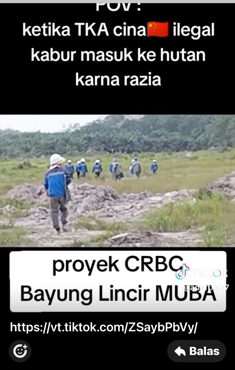 Pemkab Muba Muba Pastikan Video Viral TKA Kabur Saat di Razia Adalah Hoax !