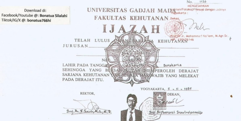 :) Aneh Sekali! Legalisir Ijazah Jokowi Tanpa Tanggal, Bulan dan Tahun