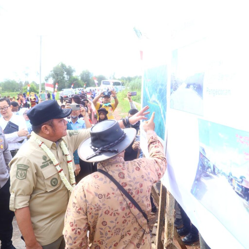 Peresmian Jalan Pasar Sungai Baung Hasil CSR PT OKI Pulp