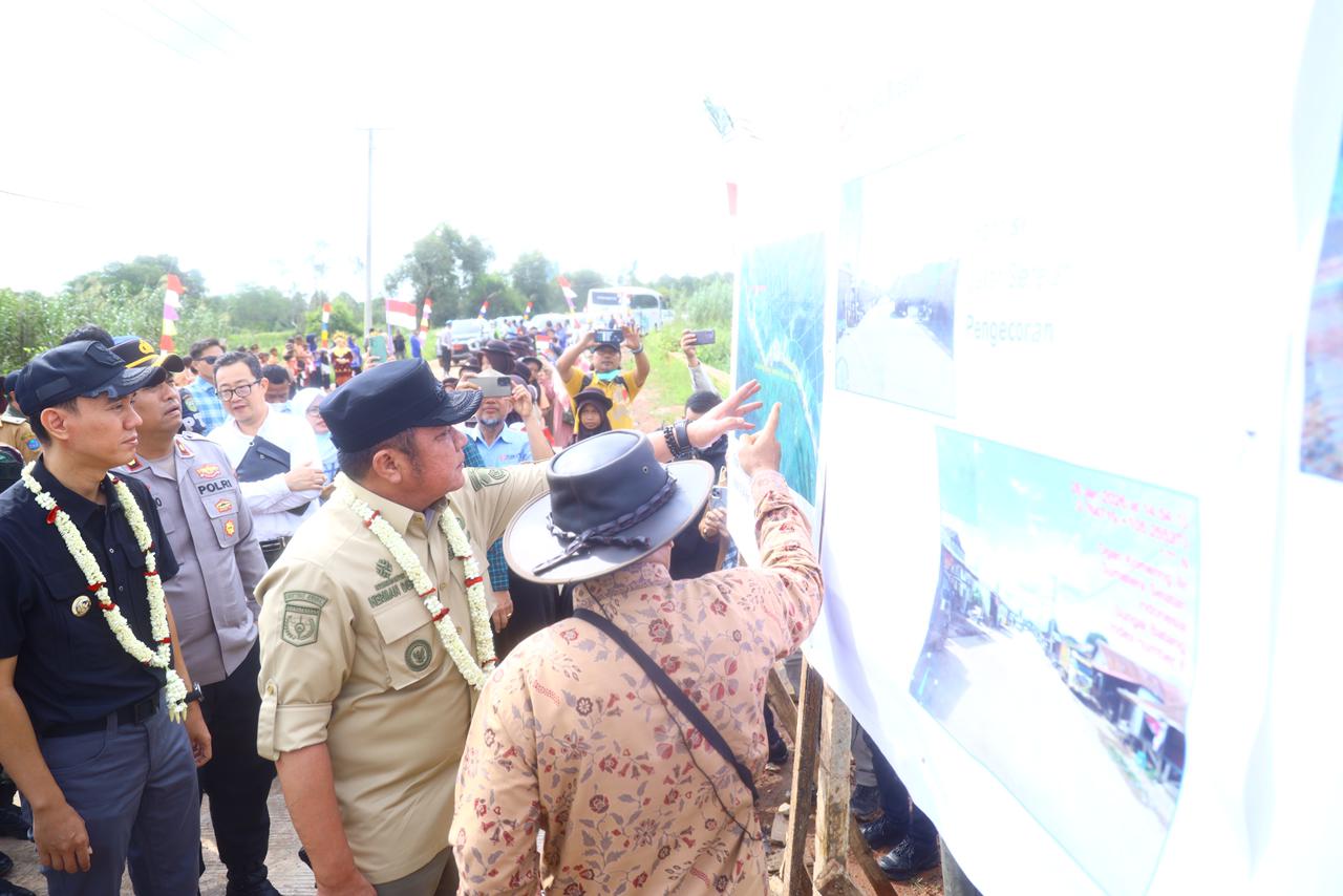 Peresmian Jalan Pasar Sungai Baung Hasil CSR PT OKI Pulp
