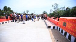 Peresmian Penggantian Jembatan Air Serami di Desa Lubuk Rukam, Kecamatan Peninjauan Kabupaten OKU