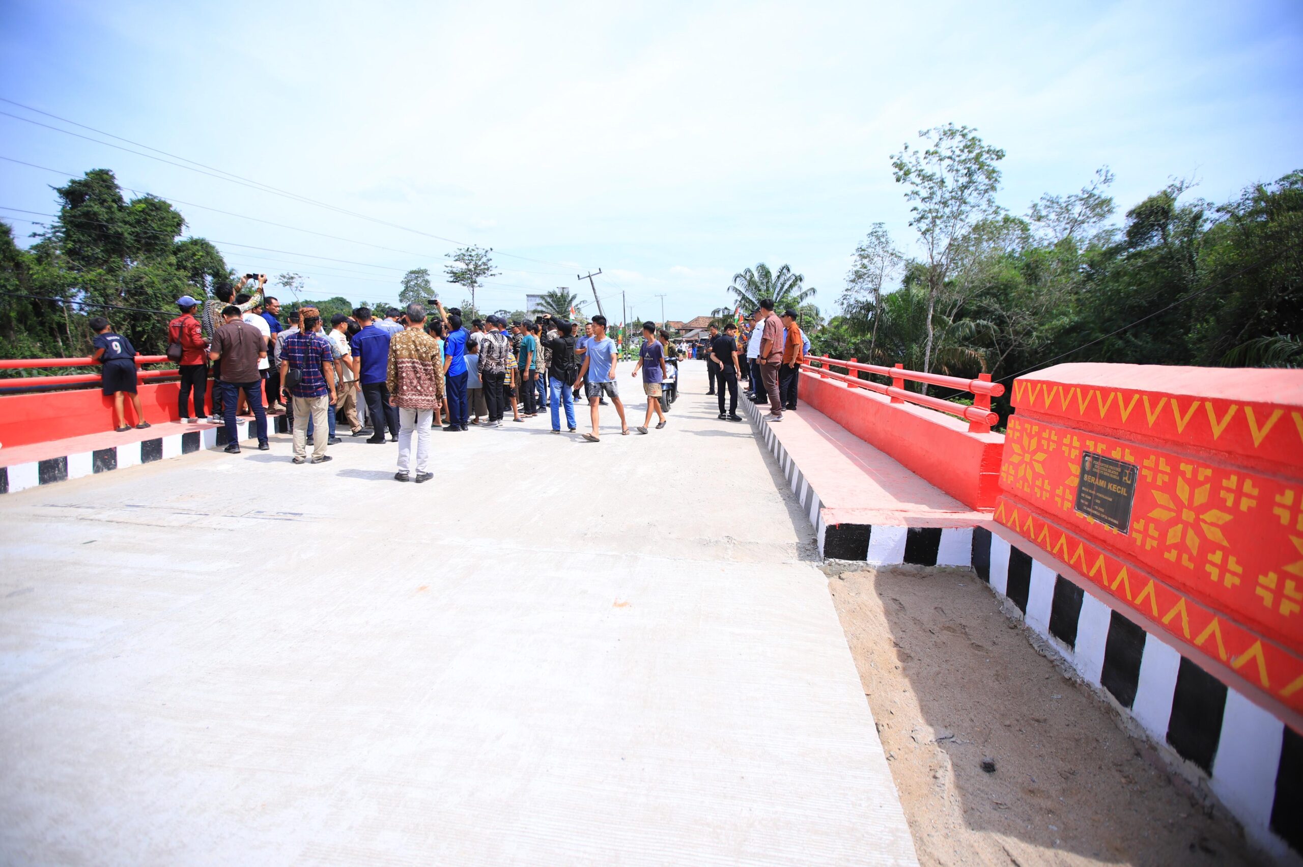 Peresmian Penggantian Jembatan Air Serami di Desa Lubuk Rukam, Kecamatan Peninjauan Kabupaten OKU