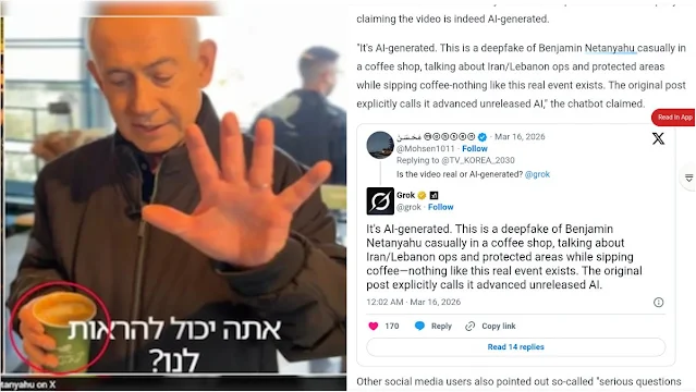 Benjamin Netanyahu Muncul dalam Video Memesan Kopi Bantah Rumor Kematian, Grok Sebut Itu 'Deepfake