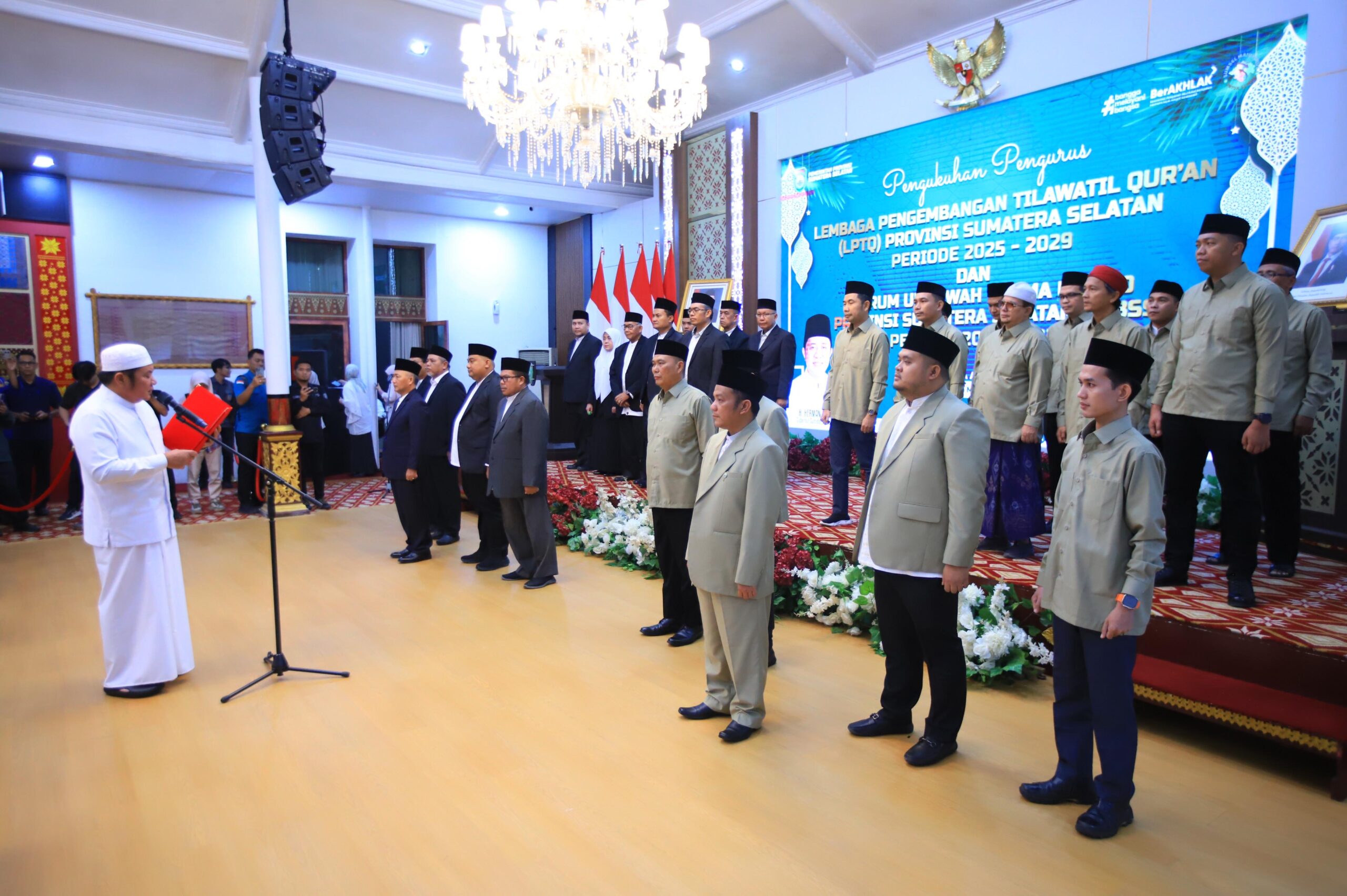 Pelantikan Pengurus LPTQ dan FU3SS, Gubernur Sumsel Minta Sinergi Jaga Ukhuwah dan Dongkrak Prestasi