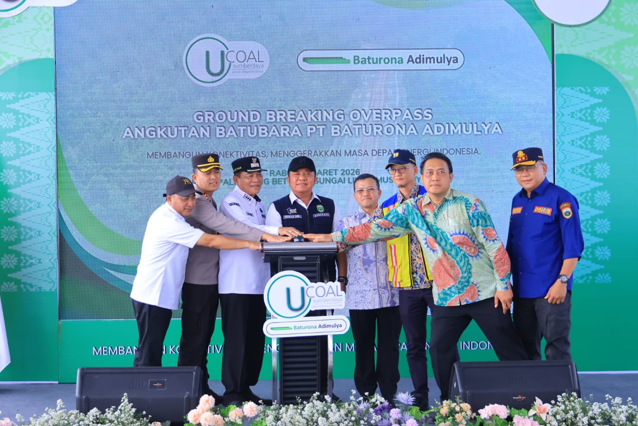 Ground Breaking Overpass dan Peresmian Jalan Khusus Angkutan Batubara PT Baturona Adimulya di Jalan Palembang–Betung