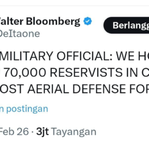 Gempar! Pejabat Israel Siapkan 70.000 Pasukan untuk Perang Lawan Iran, Cocok dengan Hadist Kemunculan Dajjal?
