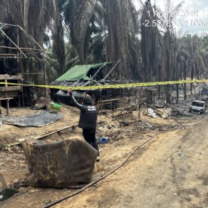 Pemilik Sumur Minyak Ilegal yang Terbakar di Lahan HGU PT Hindoli Keluang Muba Masih Belum Ditangkap, Polda Sumsel  Pasang Garis Polisi