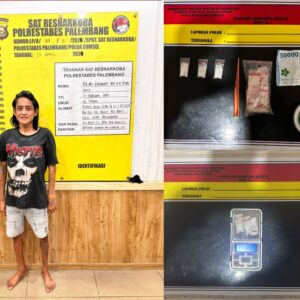 Bukti Tiga Paket Sabu dan Urine Positif, Pengedar di Bukit Kecil Palembang Diringkus Polisi