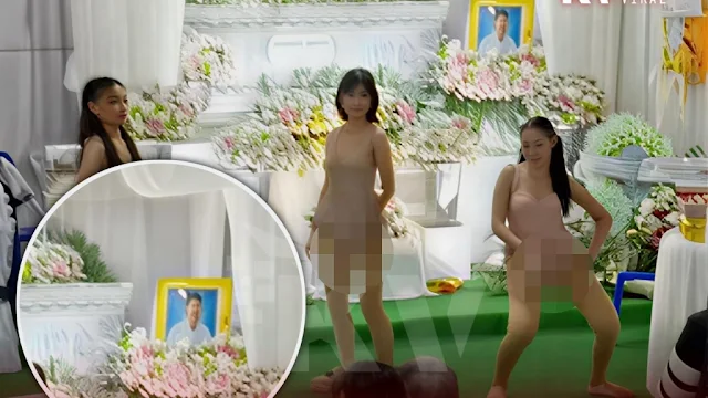 VIDEO!; Wasiat Almarhum, Penari Dewasa Berpakaian Minim Disewa untuk Tampil di Upacara Pemakaman di Thailand