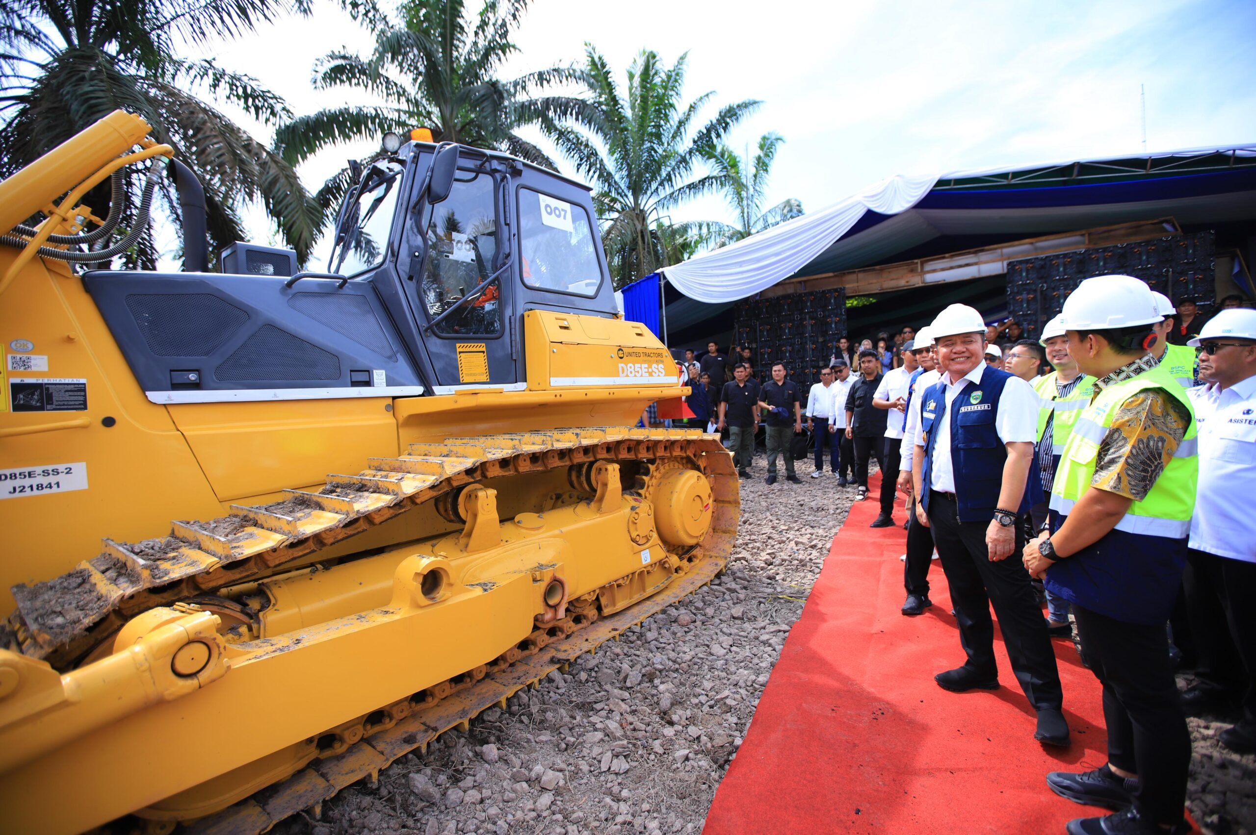 Groundbreaking Jalan Hauling Batubara Sepanjang 10,46 kilometer milik PT Bhumi Sriwijaya Perdana Coal di Kabupaten Musi Banyuasin