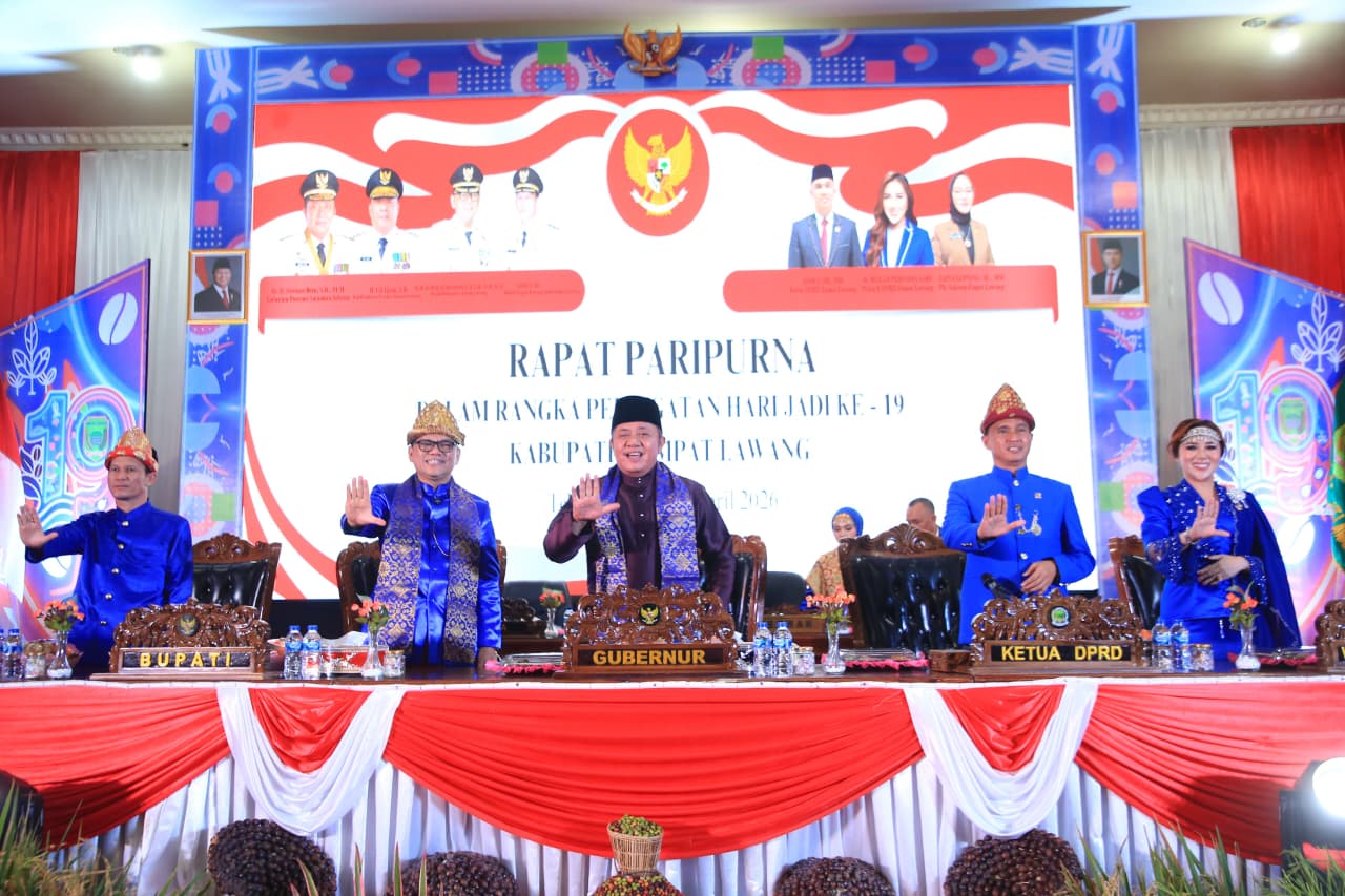 Gubernur Sumsel Tekankan Efisiensi dan Skala Prioritas Pembangunan di HUT ke-19 Kabupaten Empat Lawang