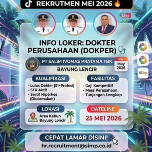 Disnakertrans Muba Umumkan Lowongan Kerja Dokter Perusahaan di PT Salim Ivomas Pratama Tbk untuk Wilayah Bayung Lencir