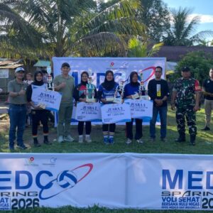 Dukung Pola Hidup Sehat dan Jaga Kebugaran Tubuh, Medco E&P Ajak Generasi Muda Sparing Voli di Pengabuan