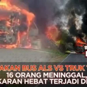 Detik-Detik Kecelakaan Maut Bus ALS Vs Truk Tangki Minyak di Muratara Sumsel! 16 Tewas, Penumpang Selamat Lompat dari Bus