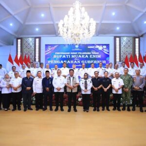 Arahan Gubernur Sumsel Kepada Plt Bupati Muara Enim  Sumarni