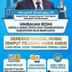 MAU LOKER RESMI DAN ANTI-GHOIB?  Pantau Jaringan Satu Pintu Disnakertrans Muba dan Kemnaker RI!