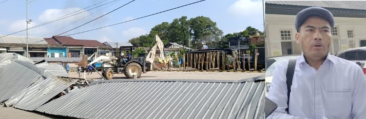 Poto: Pelaksanaan eksekusi putusan PN Palembang lahan eks Cineplex Cinde pada Senin, (8/6/2026), inzet : Hambali Mangku Winata SH MH selaku kuasa hukum penggugat Perbuatan Melawan Hukum lahan eks bioskop Cineplex Palembang