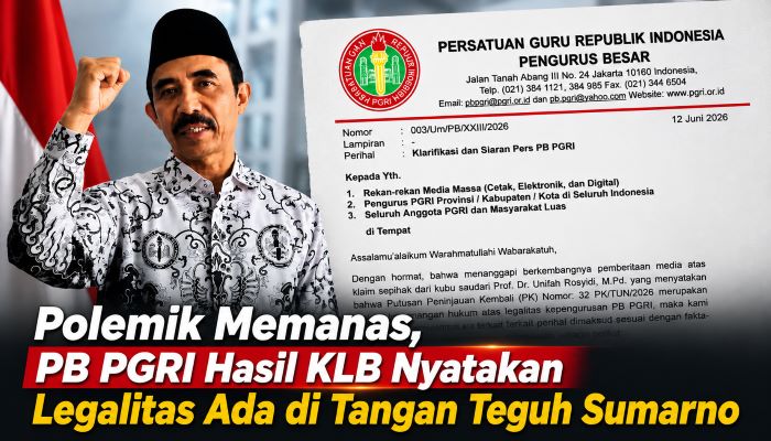 Polemik PB PGRI Memanas: Legalitas Ada di Tangan Teguh Sumarno