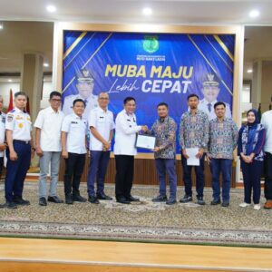 Bupati Muba Toha Terima Sertifikat Desain Jembatan P6 Lalan, Minta Pembangunan Dipercepat