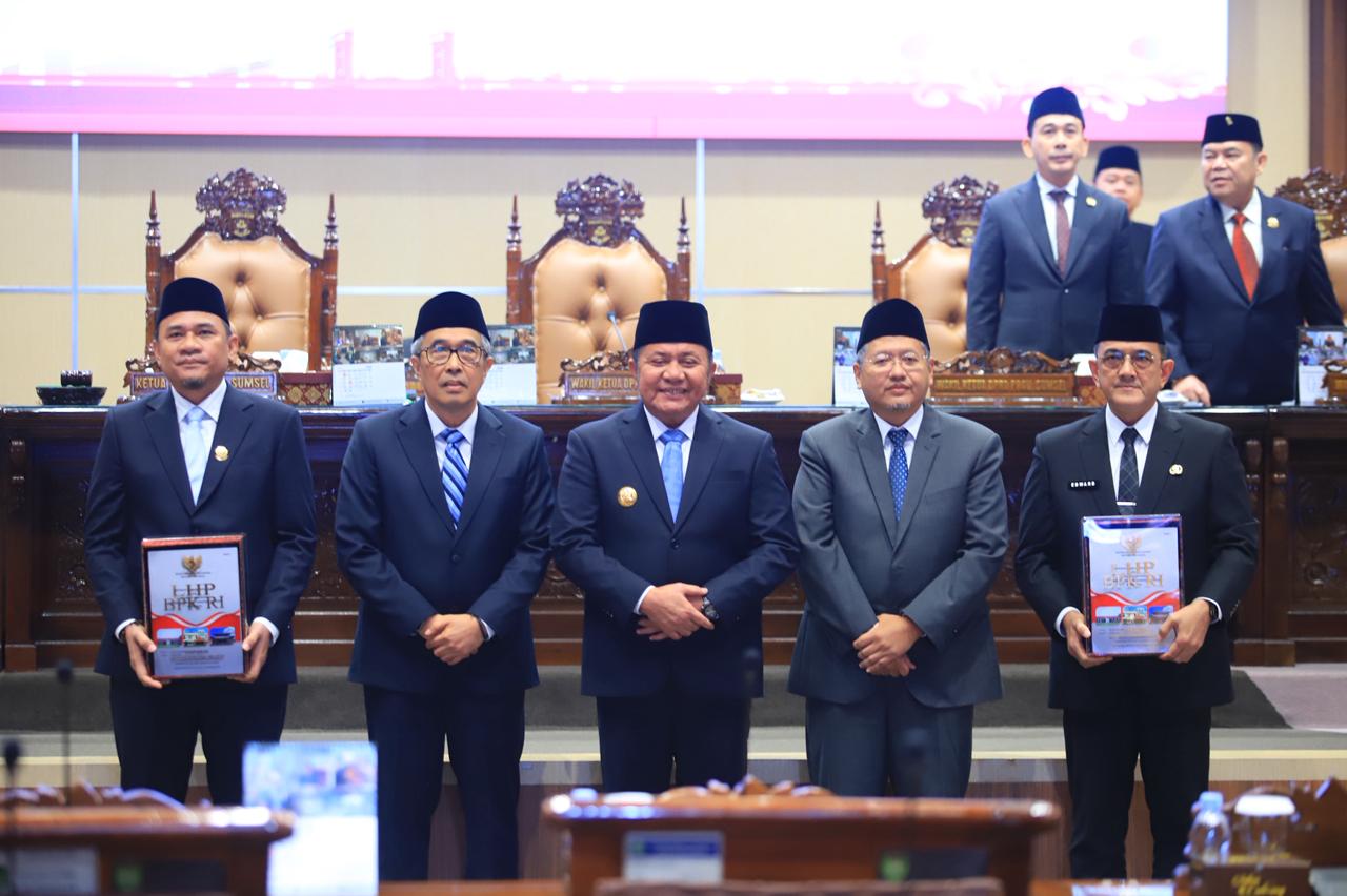 Rapat Paripurna XXXVI DPRD Provinsi: LHP BPK RI atas Laporan Keuangan Pemprov Sumsel Tahun Anggaran 2025
