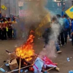 Bakar Keranda di Depan Gedung DPR RI, Aksi Unjuk Rasa  PMII Ricuh!