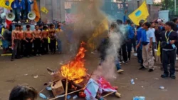 Bakar Keranda di Depan Gedung DPR RI, Aksi Unjuk Rasa PMII Ricuh!