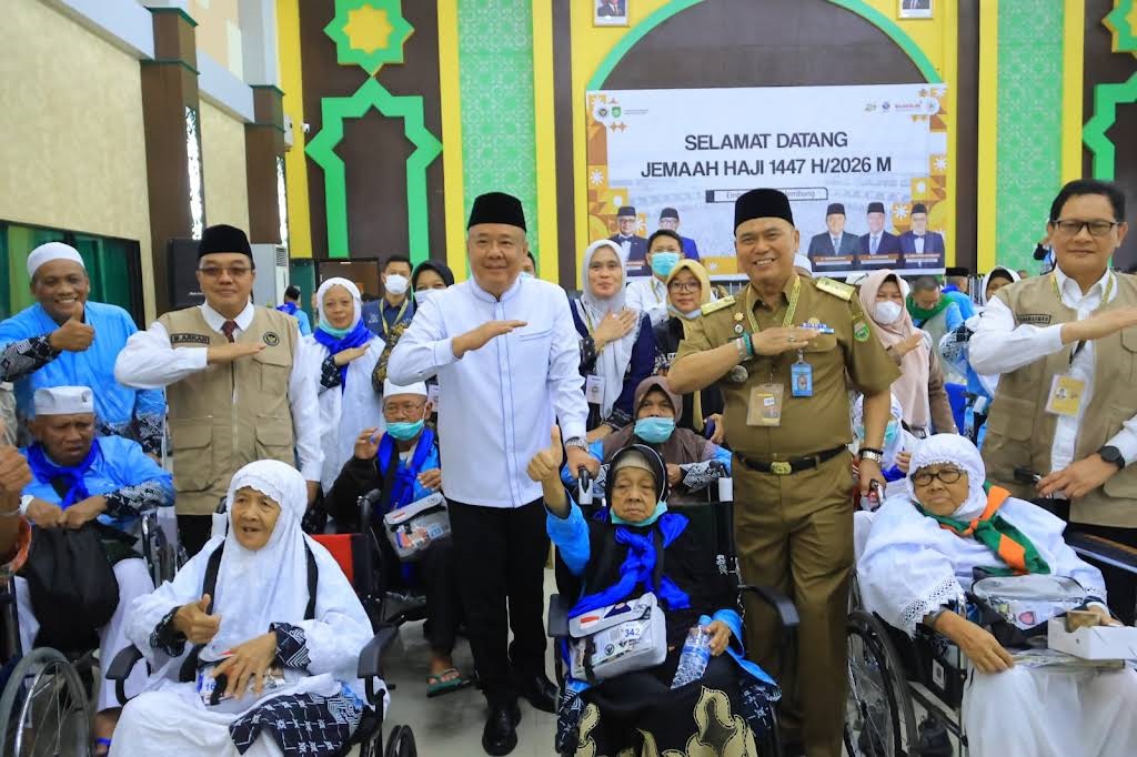 Kepulangan 443 Jemaah Haji Kloter Pertama Embarkasi Palembang