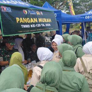 Bazar Pangan Murah Persit Kodim Bojonegoro Meriahkan Pembukaan TMMD 129 di Kesongo Kedungadem
