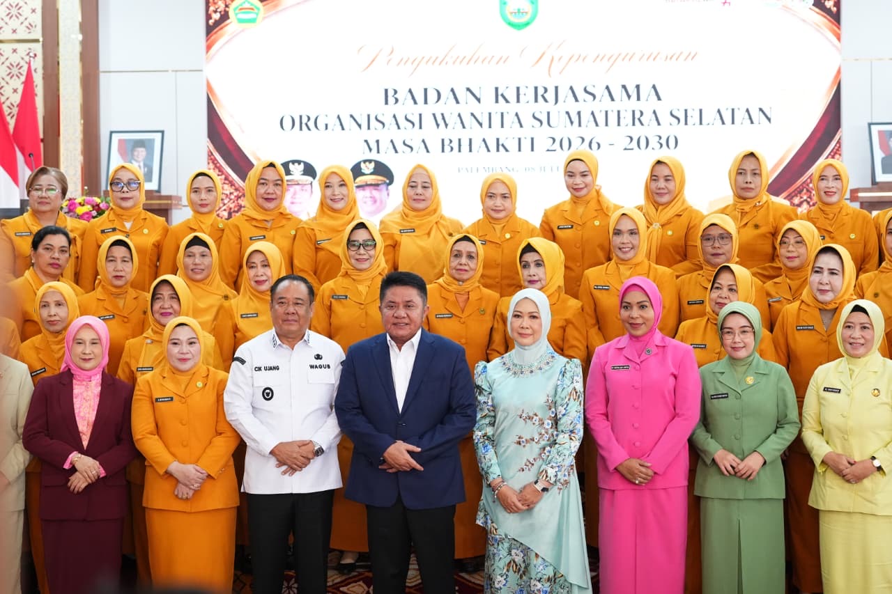 Pelantikan Pengurus BKOW Sumsel Masa Bakti 2026–2030
