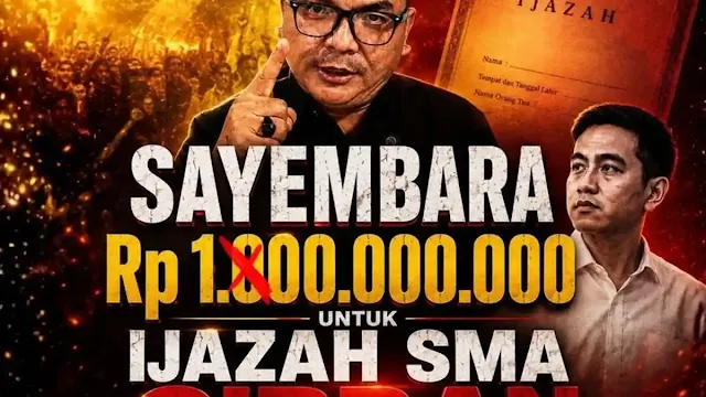 Sayembara! 100 Juta untuk Siapapun yang Bisa Tunjukan Ijazah Asli SMA/Sederajat Gibran