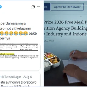 Paper MBG Nominasi Nobel Perdamaian Ada Nama Presiden Prabowo, Terdeteksi AI 93 persen dan Sisa Prompt Kelupaan Dihapus?